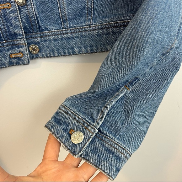 Veronica Beard Keaton Blue Denim Cropped Jacket Size Large - Picture 10 of 15